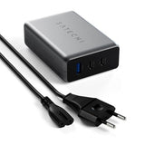 Satechi 100W GaN PD-reseLader med dubbla USB-C och USB-A-uttag