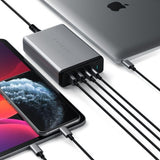 Satechi 108W PD reseLader med dubbla USB-C och USB-A uttag Grå