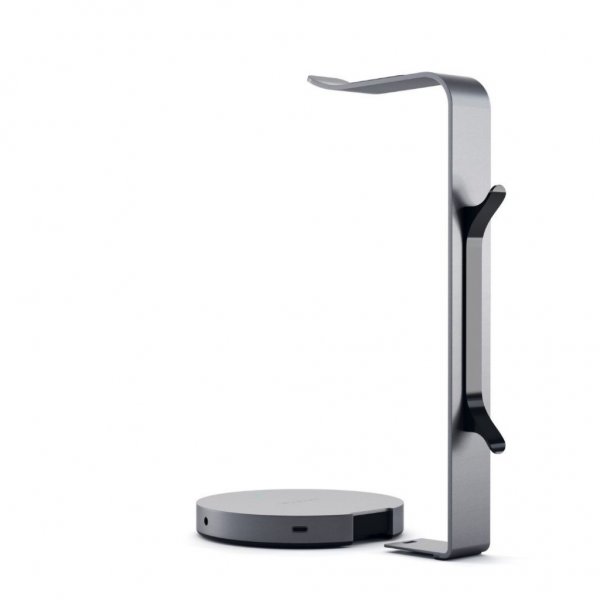Satechi AirSkinstativ för Hodetelefoner med inbyggd USB-hub Space Grey