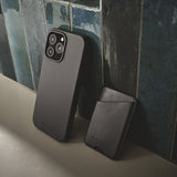 Mujjo iPhone 16 Pro Max Deksel Full Leather Case Svart