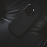 Mujjo iPhone 16 Pro Max Deksel Full Leather Case Svart