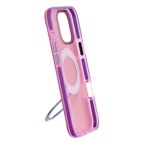 iPhone 16 Pro Max Deksel Roterbart stativ Rosa Lilla