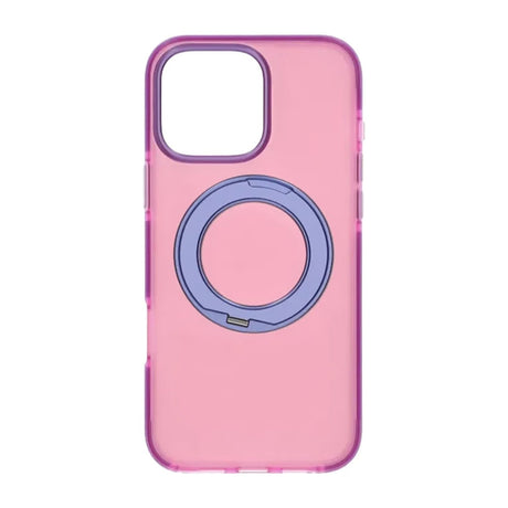 iPhone 16 Pro Max Deksel Roterbart stativ Rosa Lilla