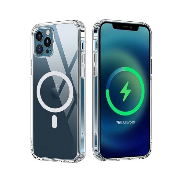 iPhone 13 Pro Deksel TPU MagSafe Støtsikker Transparent