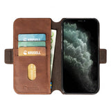 Krusell iPhone 12 Mini Etui Sunne PhoneWallet Vintage Cognac