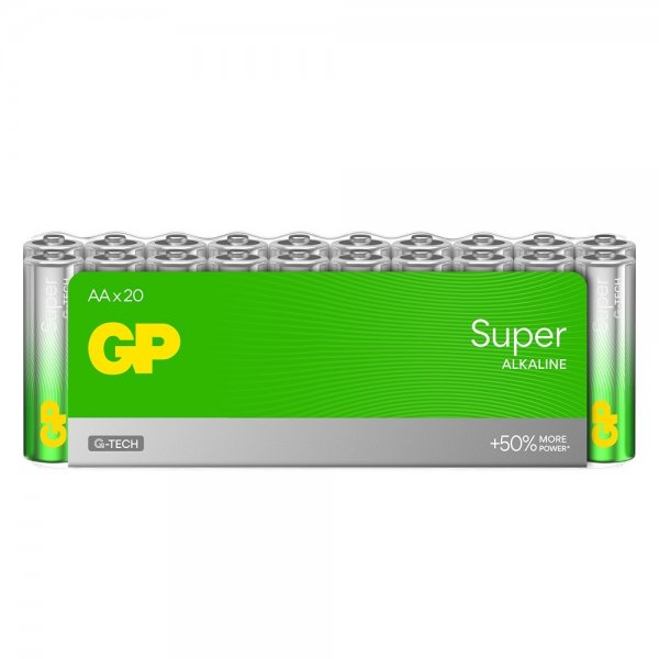 GP Super Alkaline AA Battery 15A/LR6 20-pack