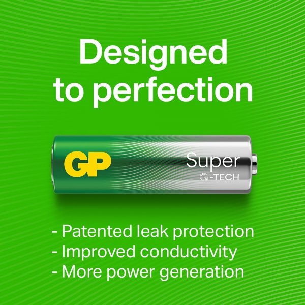 GP Super Alkaline AA Battery 15A/LR6 20-pack