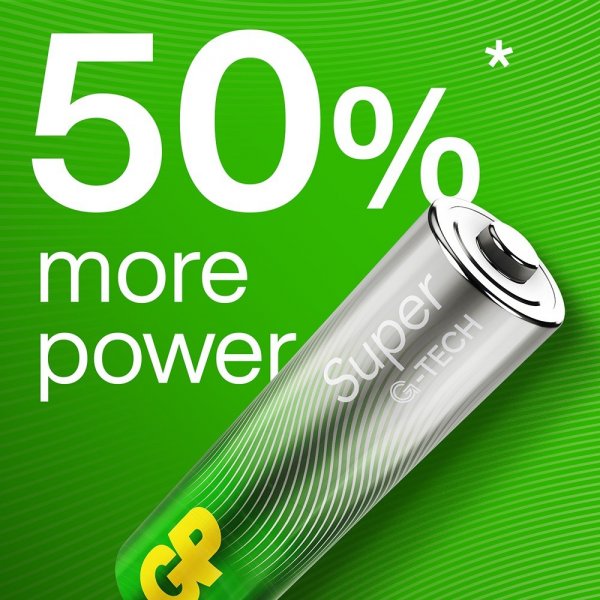 GP Super Alkaline AA Battery 15A/LR6 40-pack