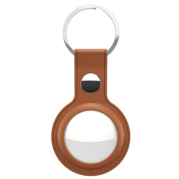 KeyBudz AirTag Hållare Läder 2-pack Brun