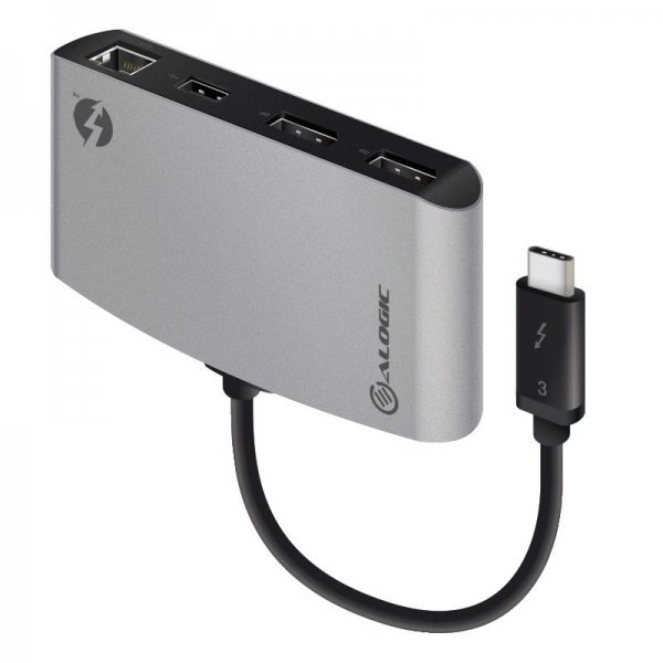 ALOGIC ThunderBolt 3 Dobbel DisplayPort Bærbar Dockingstasjon 4K