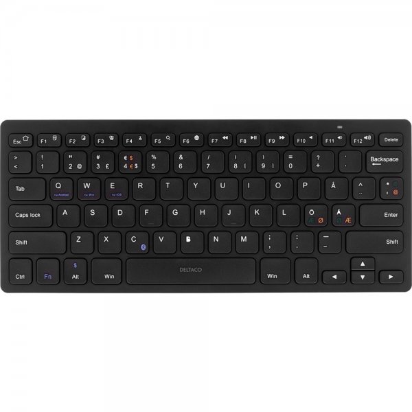 Deltaco Wireless Mini Keyboard Bluetooth Black