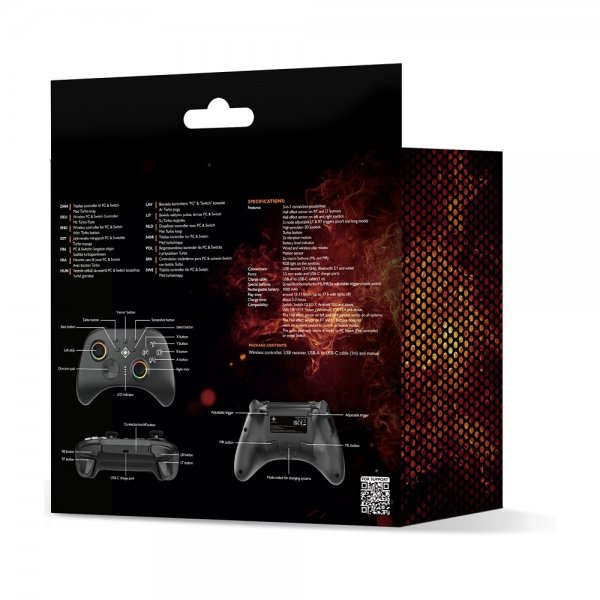 Deltaco Gaming Trådløs kontroller 3-i-1