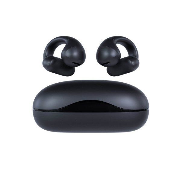 Happy Plugs Hodetelefoner Clip Open Ear Wireless Svart