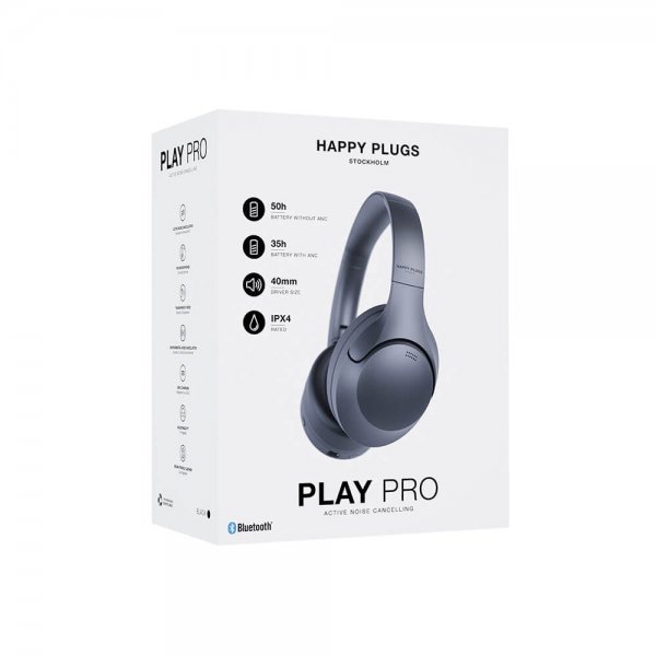 Happy Plugs Hodetelefoner Play Pro ANC Svart
