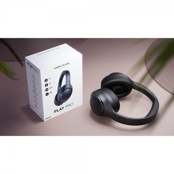 Happy Plugs Hodetelefoner Play Pro ANC Svart