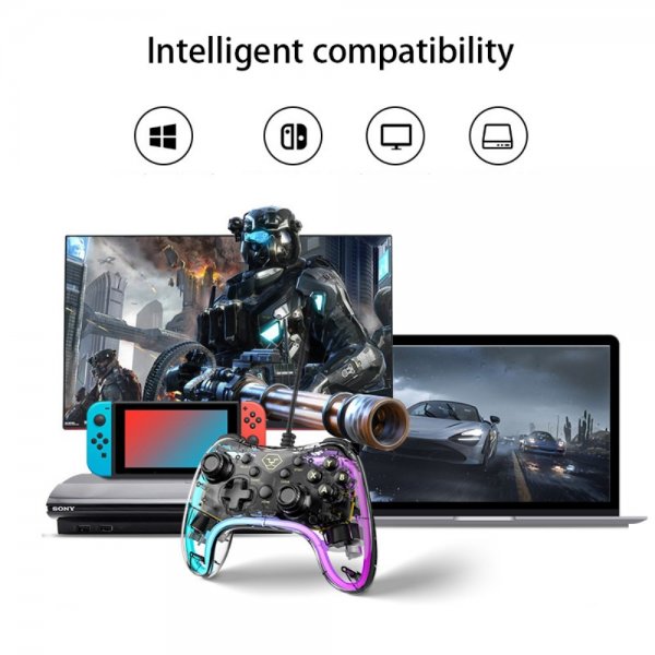 Aolion Klar Spillkontroll Nintendo Switch/PC Kablet RGB