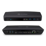 ALOGIC USB-C og USB 3.0 Trippel Display dokkingstasjon 4K & strømforsyning 80W