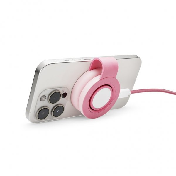 Twelve South Trådløs lader ButterFly SE 2-in-1 Qi2 MagSafe Rosa