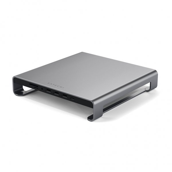 Satechi USB-C Aluminum Monitor Stand Hub för iMac Space Gray