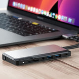 ALOGIC Dual USB-C Super Hub 10-i-1-hub Dual HDMI 4K@60Hz Romgrå