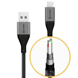 ALOGIC Ultra USB-A til USB-C kabel 3A/480Mbps 3 meter Space Grey
