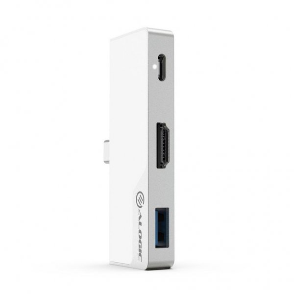 ALOGIC Ultra USB-C Dock NANO MINI - HDMI. USB. Lyd + 60W PD Sølv