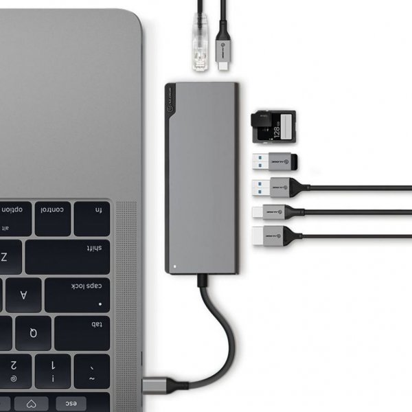 ALOGIC Ultra USB-C Dock PLUS - HDMI. MDP. USB. Ethernet. minnekortleser og 100W PD Space Grey