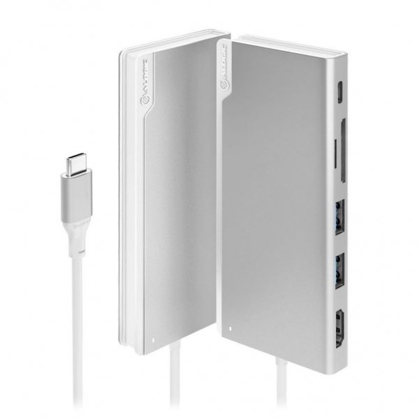 ALOGIC Ultra USB-C Dock UNI - HDMI. USB. SD-kort 100W PD Sølv