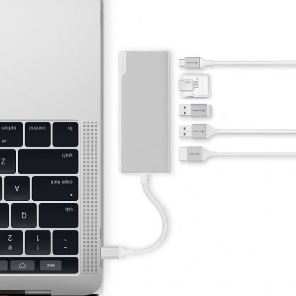 ALOGIC Ultra USB-C Dock UNI - HDMI. USB. SD-kort 100W PD Sølv