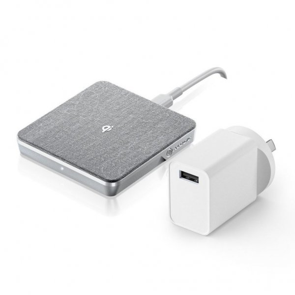ALOGIC Trådløs lader Qi lading 10W - med USB-A til USB-C kabel Sølv