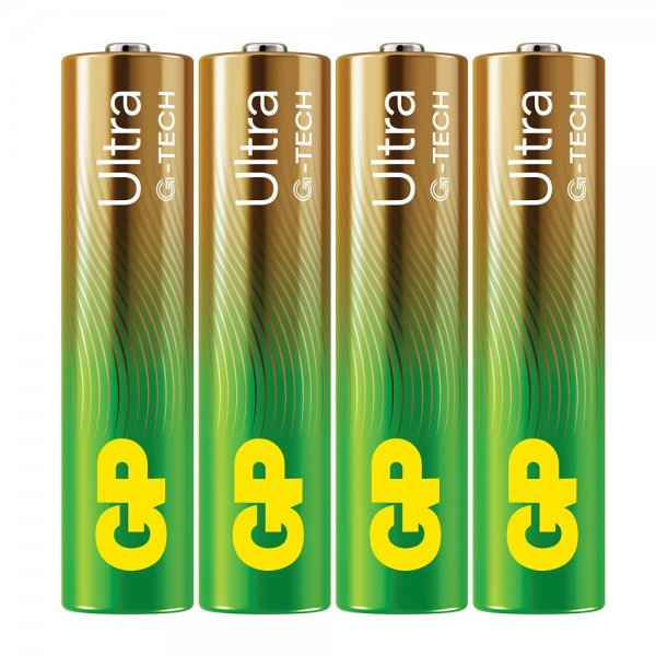 GP Ultra Alkaline AAA Battery 24AU/LR03 4-pack