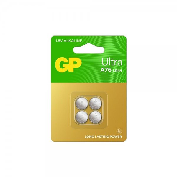 GP Ultra Alkaline Battery Button cell A76 4-pack