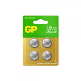 GP Ultra Lithium Battery Button cell CR2025 4-pack