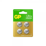GP Ultra Lithium Battery Button cell CR2032 4-pack