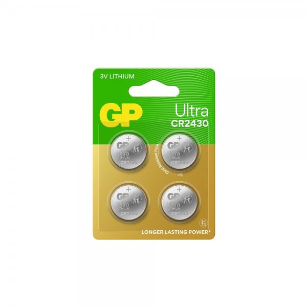 GP Ultra Lithium Battery Button cell CR2430 4-pack