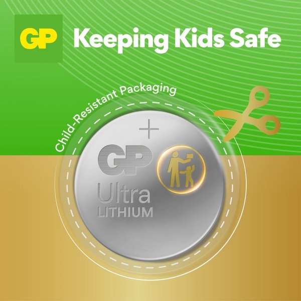 GP Ultra Lithium Battery Button cell CR2430 4-pack