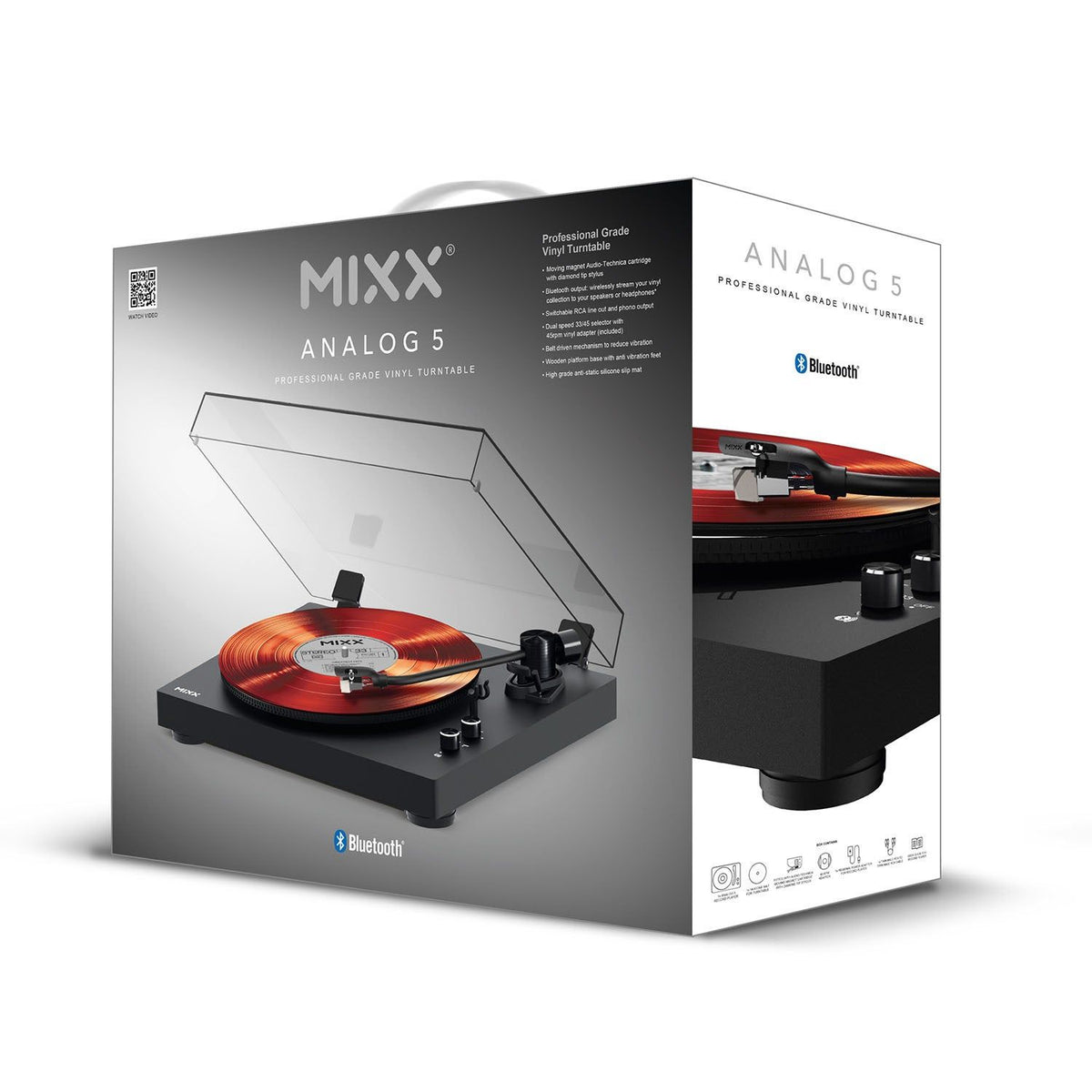 Mixx Analog 5 Vinylskivspiller Stereo Svart