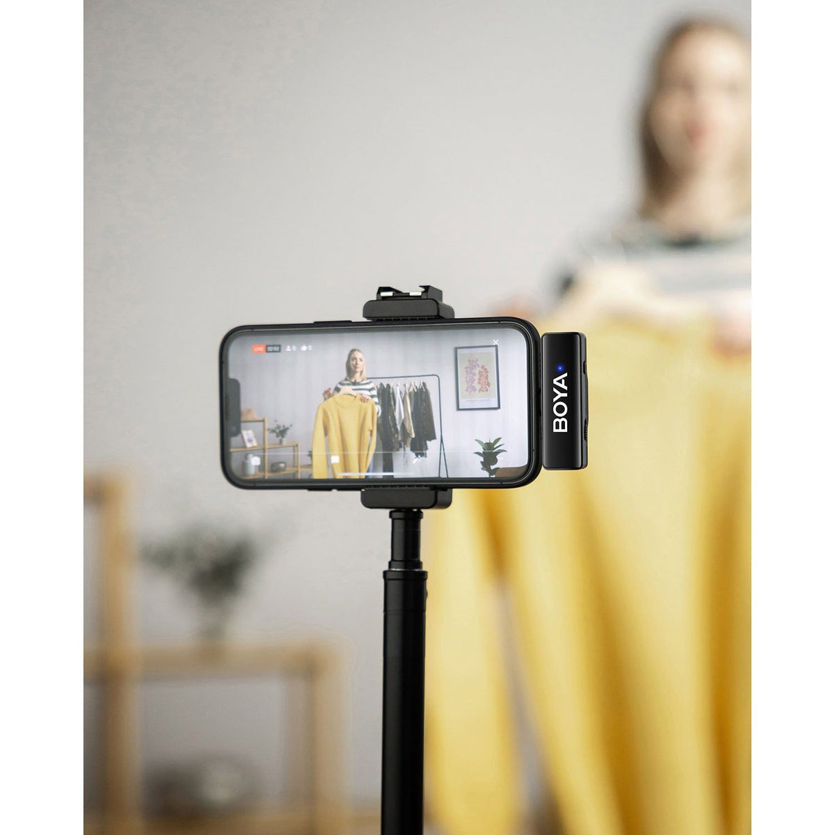 Boya Mikrofon BOYALINK V2.0 Trådløs X2-system 3.5mm/Lightning/USB-C