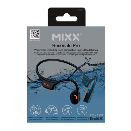 Mixx Trådløse Hodetelefoner Benledende Resonate Pro Bone Conduction Svart