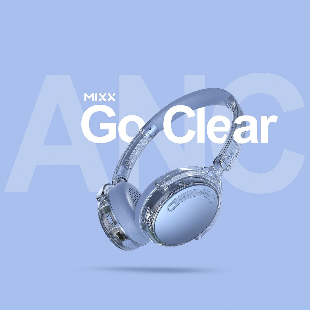 Mixx Trådløse On-Ear Hodetelefoner StreamQ Go ANC Clear Blå