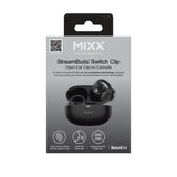 Mixx Trådløse Open-Ear Hodetelefoner StreamBuds Switch Clips Svart