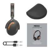 Mixx Trådløse On-Ear Hodetelefoner StreamQ Go ANC Clear Svart