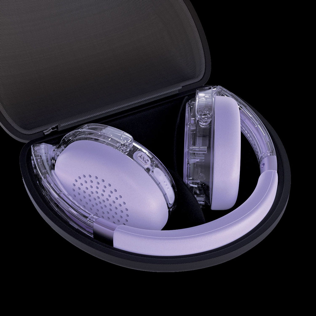 Mixx Trådløse On-Ear Hodetelefoner StreamQ Go ANC Clear Lilla