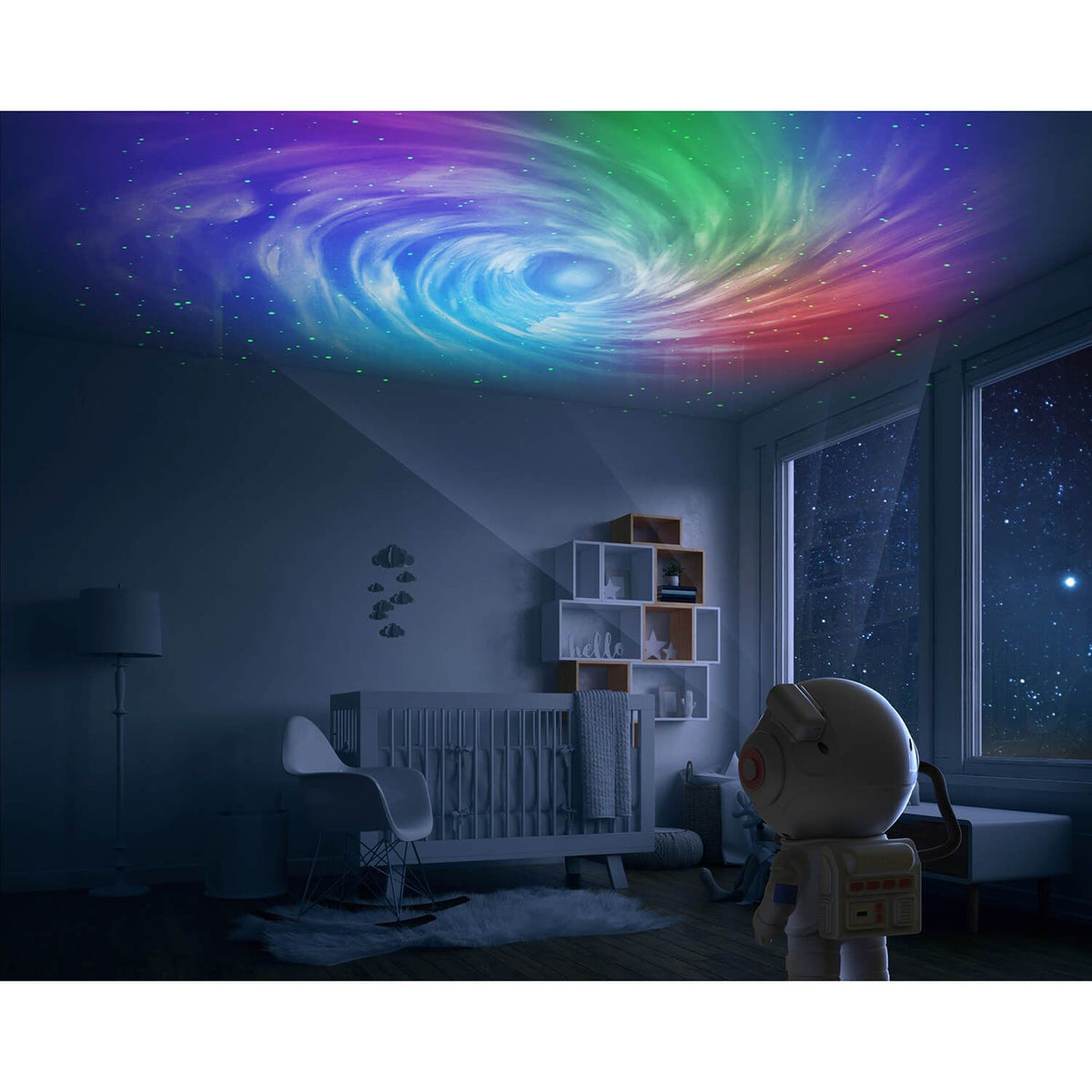 Mobility on Board Projektor Stellar Light Space Hvit Astronaut