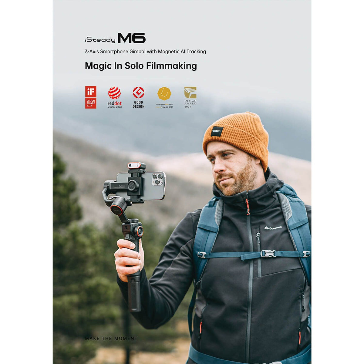 Hohem iSteady M6 Smartphone Gimbal Svart Kit med AI
