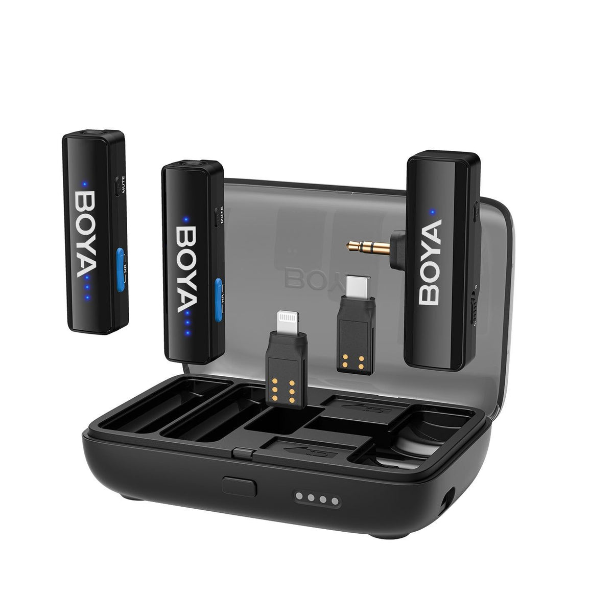 Boya Mikrofon BOYALINK V2.0 Trådløs X2-system 3.5mm/Lightning/USB-C