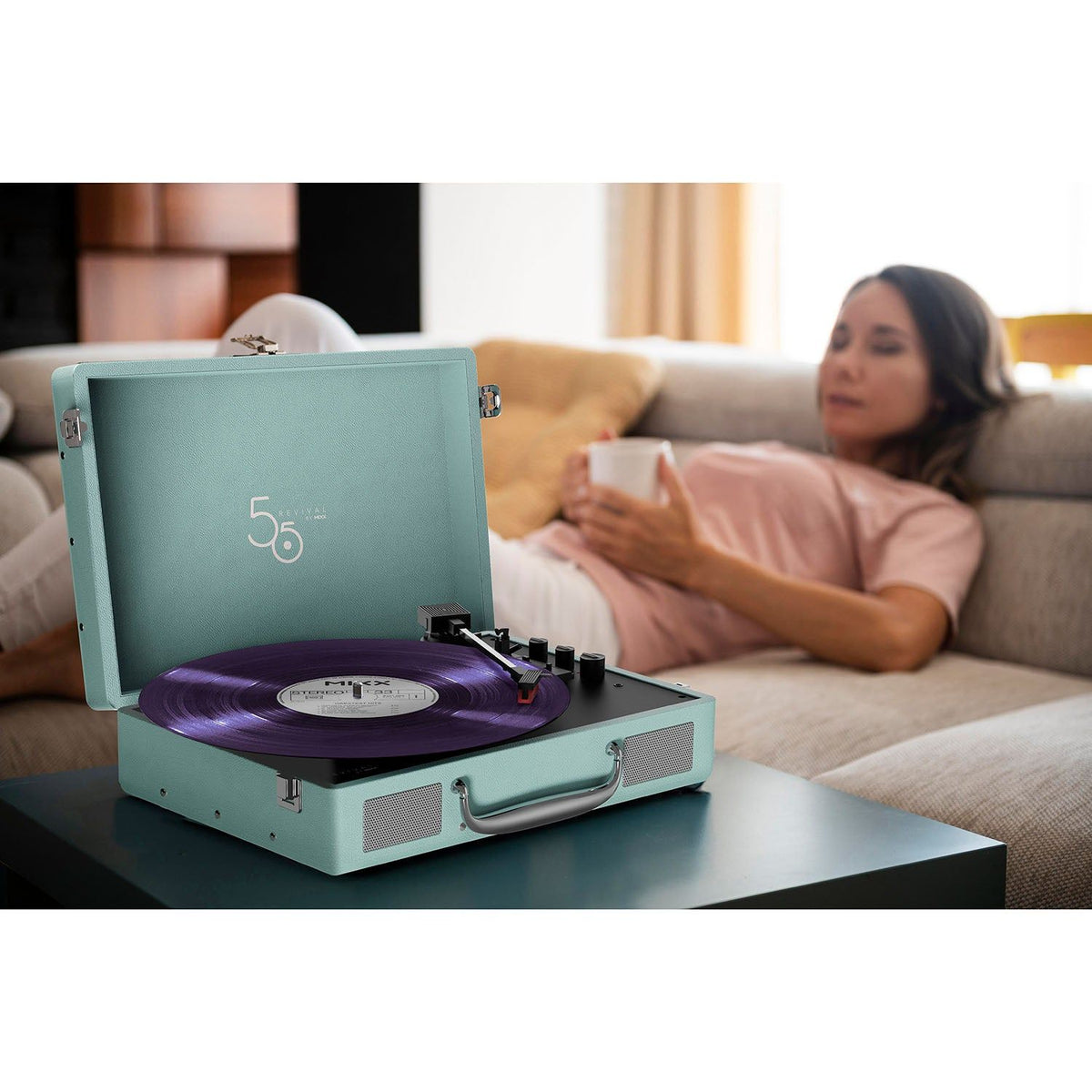 Mixx Revival 55 Vinylspelare Stereo Mintgrønn