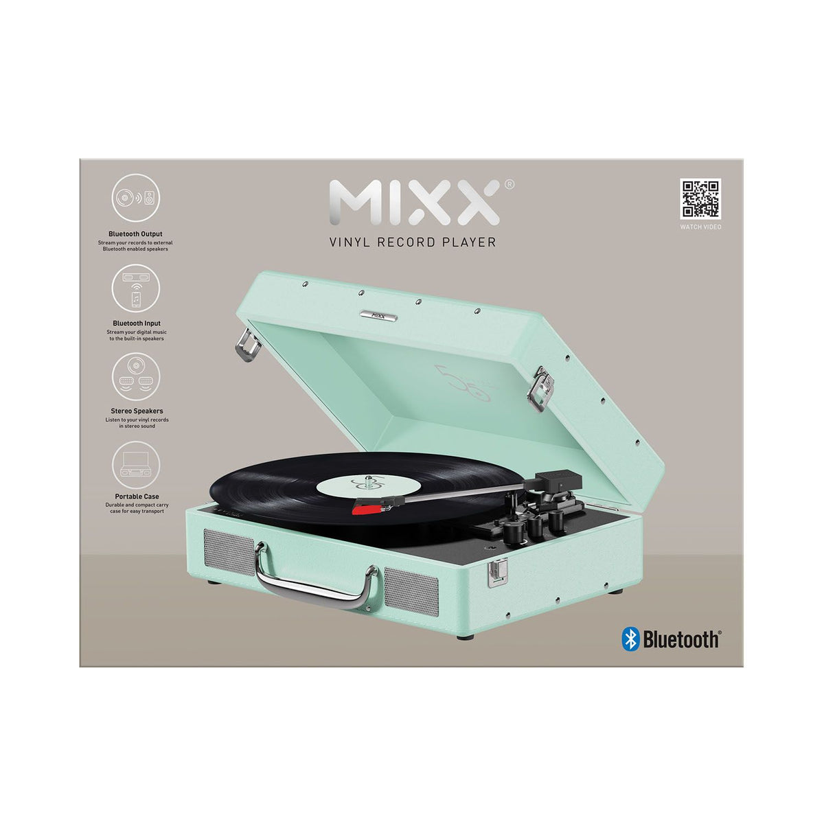 Mixx Revival 55 Vinylspelare Stereo Mintgrønn