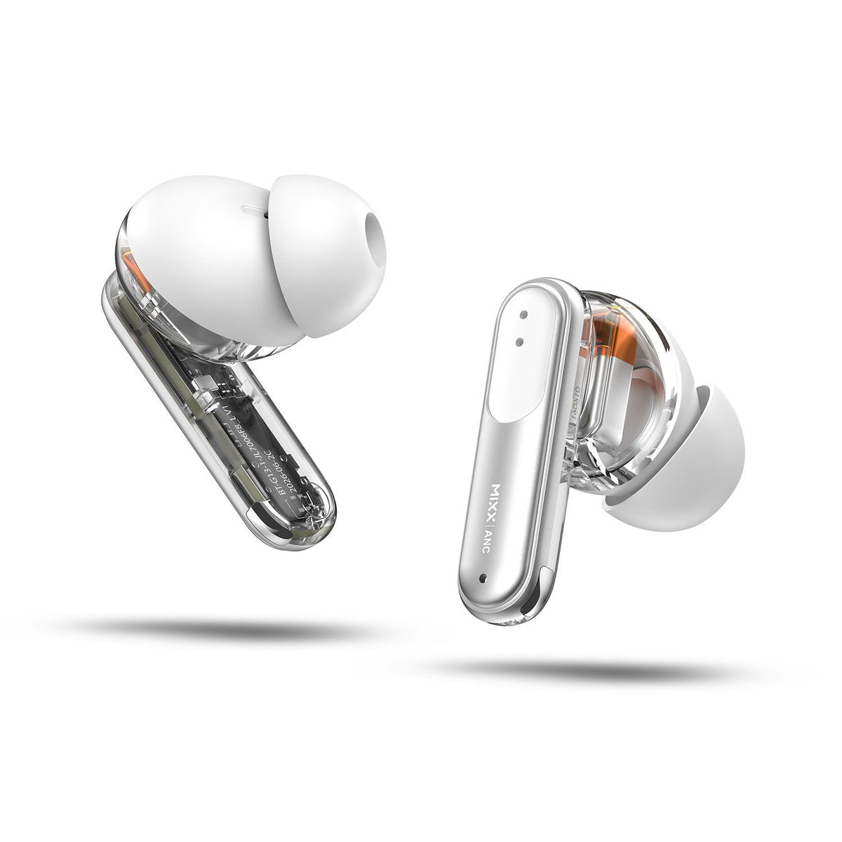 Mixx Trådløse Hodetelefoner StreamBuds Switch Clear ANC Hvit
