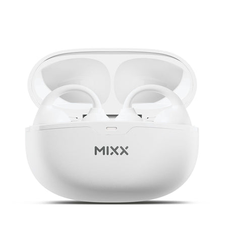 Mixx Trådløse Open-Ear Hodetelefoner StreamBuds Switch Clips Hvit
